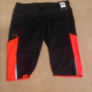Under Armour Black and Red Shorts